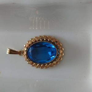 Cobalt blue pendant by K & L jewelry firm- Germany